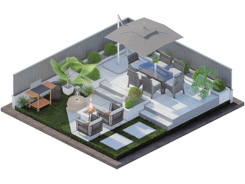 Valentina Transitional Backyard