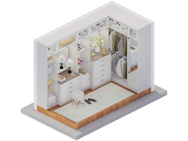 Giovani Transitional Closet