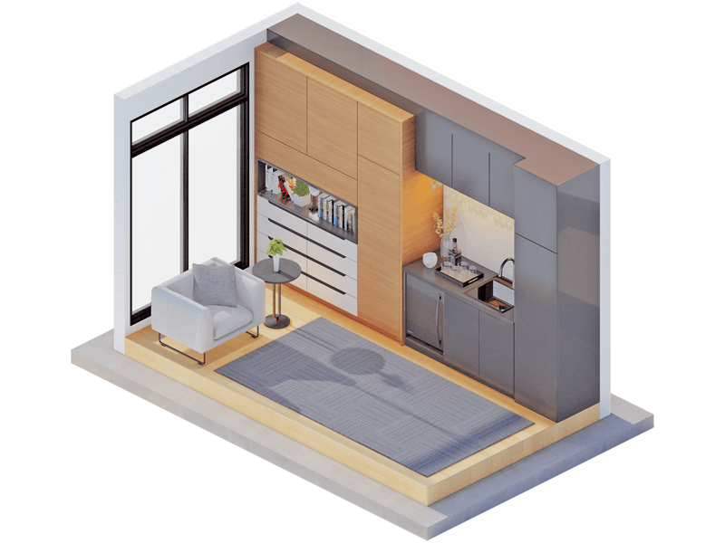 Astrid Contemporary Den