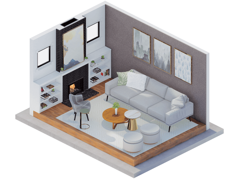 Giovani Transitional Fireplace