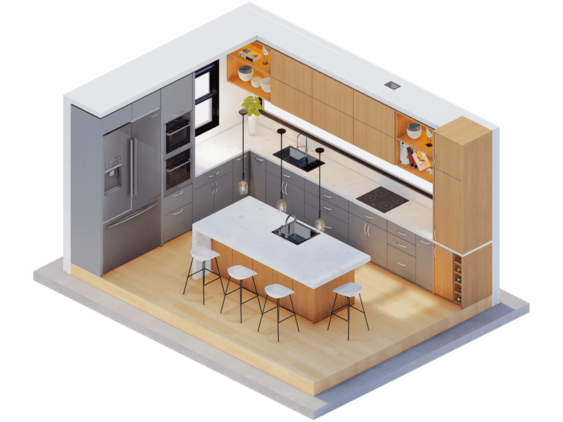 Astrid Contemporary Kitchen