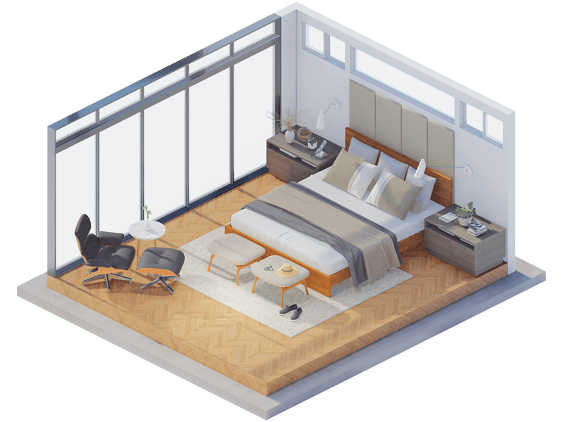 Eams Mid-Century Modern Bedroom