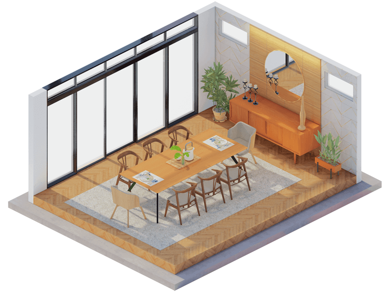 Eams Mid-Century Modern Dining Room