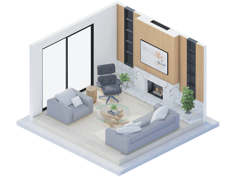 Arcos Contemporary Fireplace