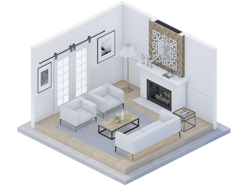 Charlotte Farmhouse Fireplace