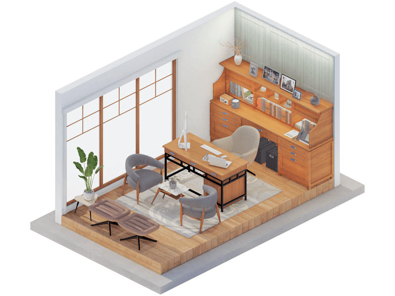 Garrison Craftsman Home Office