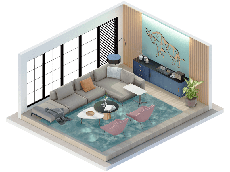 Ambrosia Eclectic Living Room