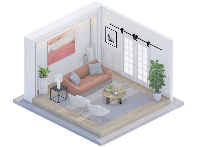 Charlotte Farmhouse Living Room