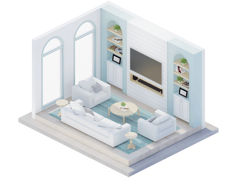 Morocco Mediterranean Living Room