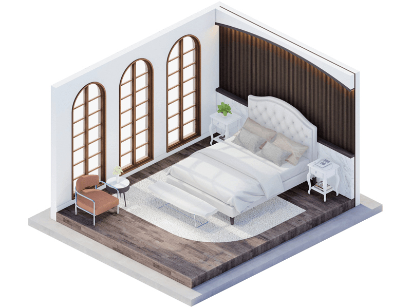 Modern Mediterranean Bedroom