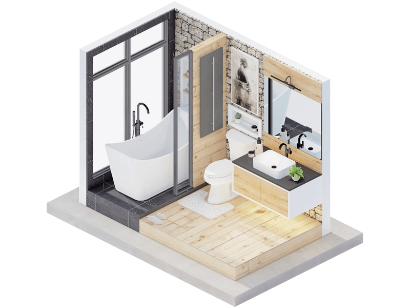 Corbin Rustic Bathroom