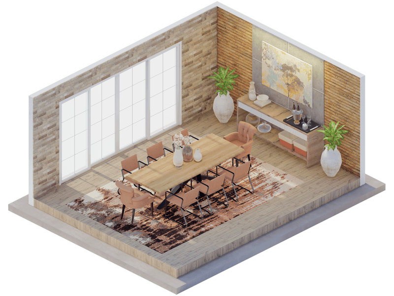 Brice Rustic Dining Room