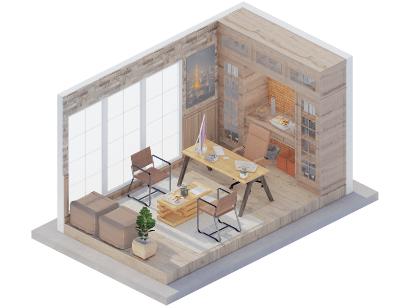 Brice Rustic Home Office