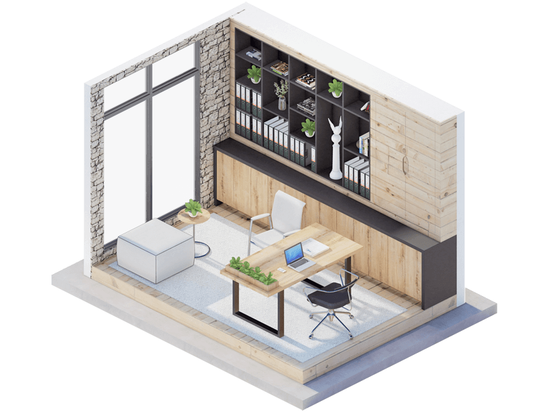 Corbin Rustic Home Office