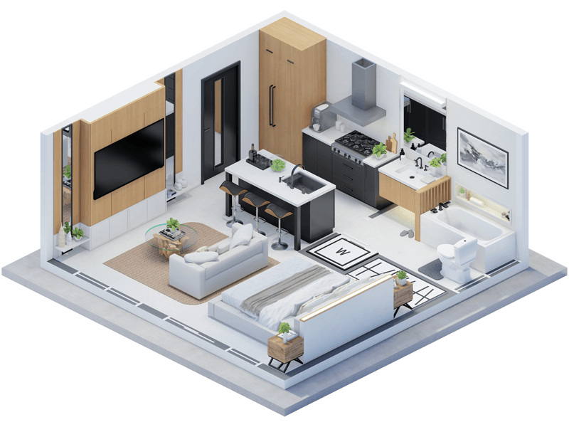 Arcos Contemporary ADU Interior Design Plans