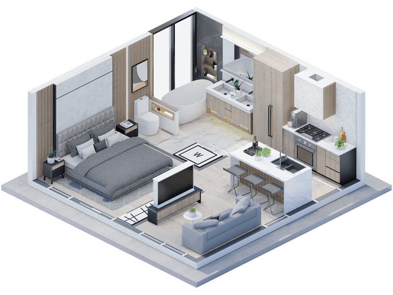 Lincoln Contemporary ADU Interior Design Plans