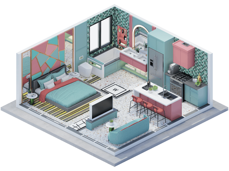 Mira Eclectic ADU Interior Design Plans