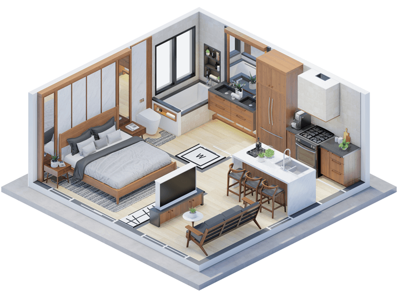 Eero Mid-Century Modern ADU Interior Design Plans