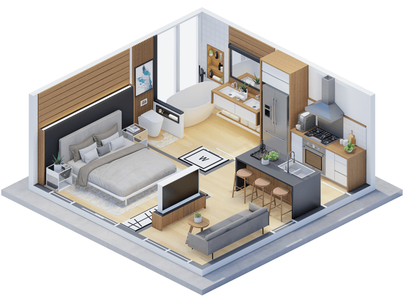 Stefan Scandinavian ADU Interior Design Plans