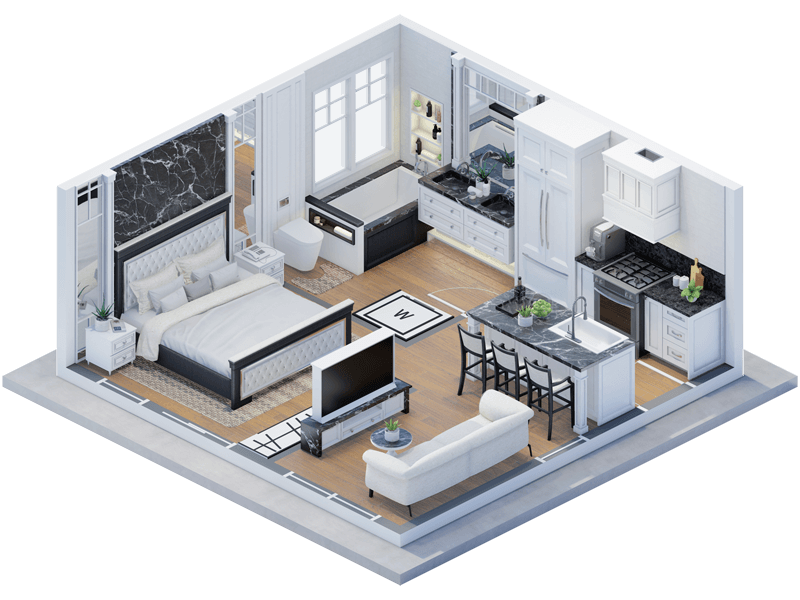 Isabella Traditional ADU Interior Design Plans