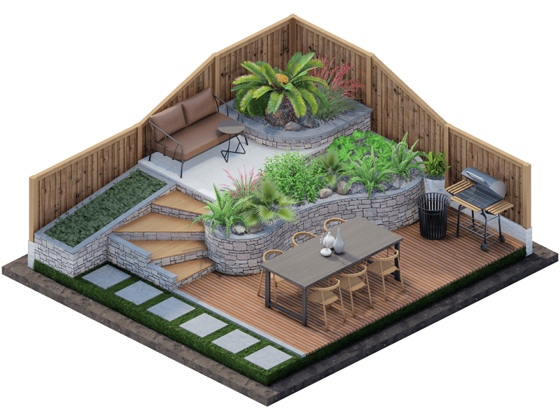 Ansel Craftsman Backyard