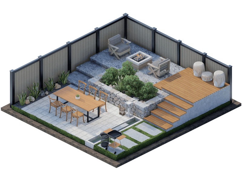 Waylon Rustic Backyard