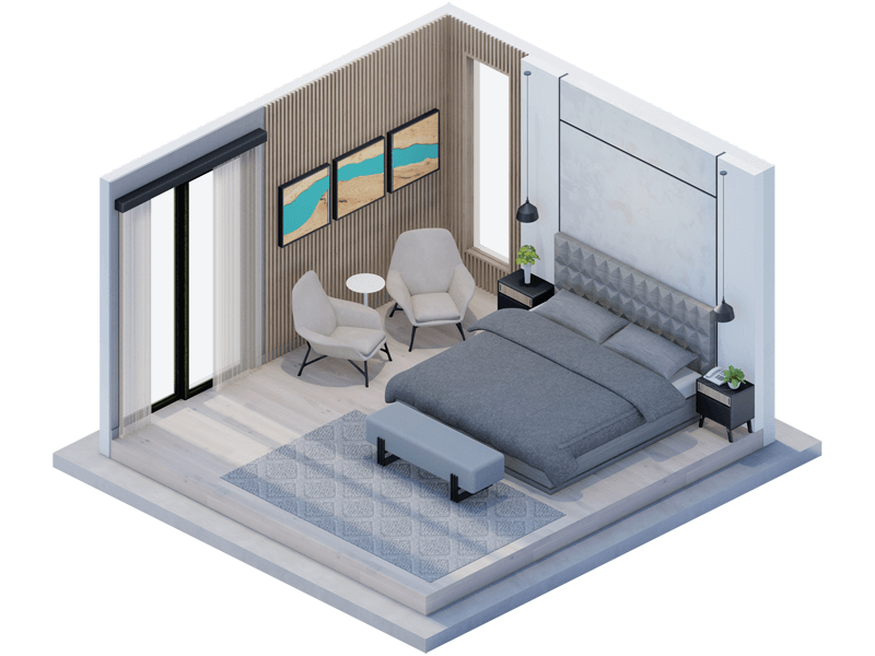 Lincoln Contemporary Bedroom