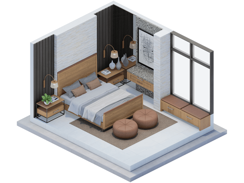 Ansel Craftsman Bedroom