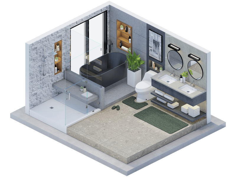 Florida Industrial Bathroom