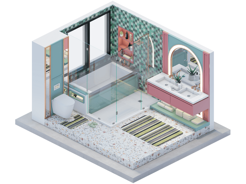 Mira Eclectic Bathroom