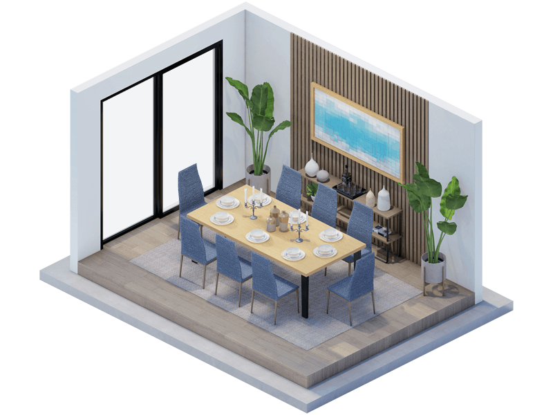 Larssen Mid-Century Modern Dining Room