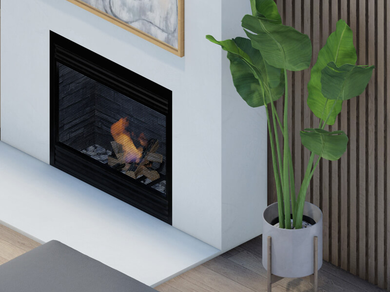 Larssen Mid-Century Modern Fireplace - Image 3