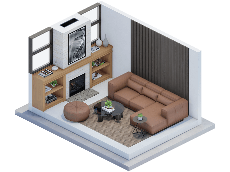 Ansel Craftsman Fireplace