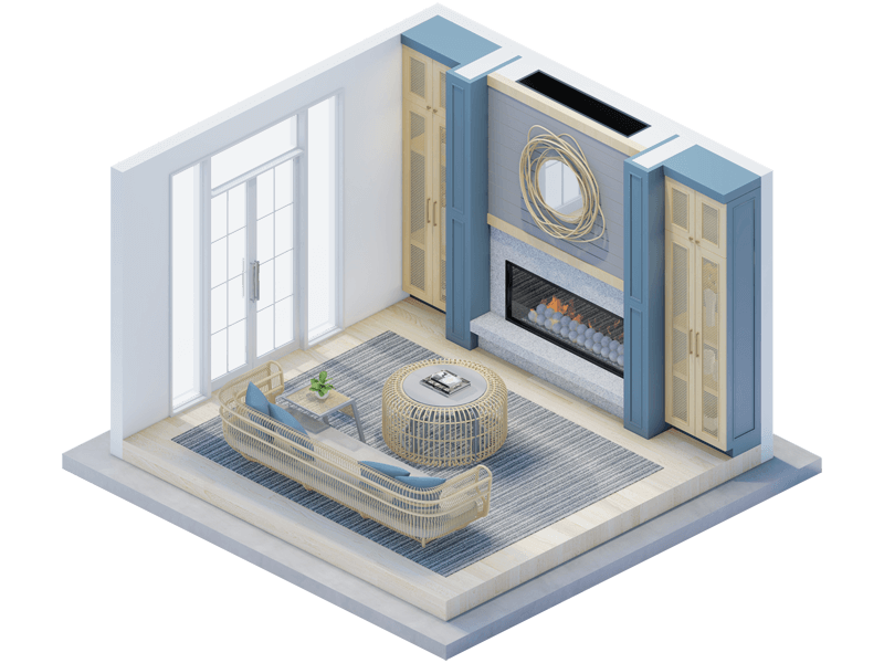 South Beach Fireplace