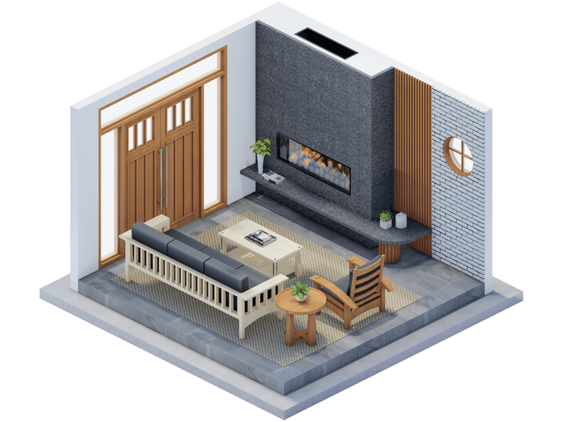 Chauncey Craftsman Fireplace