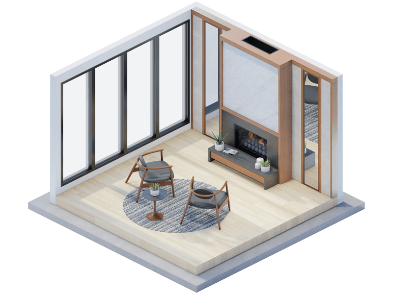 Eero Mid-Century-Modern Fireplace