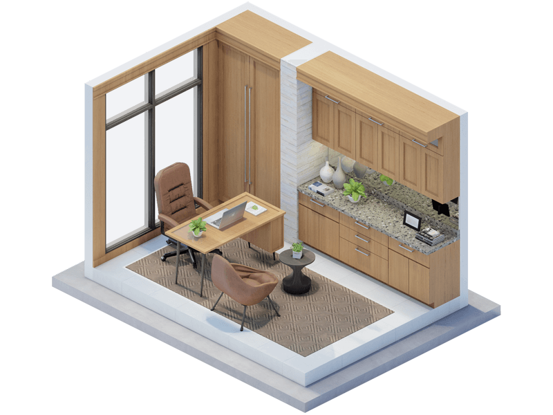 Ansel Craftsman Home Office