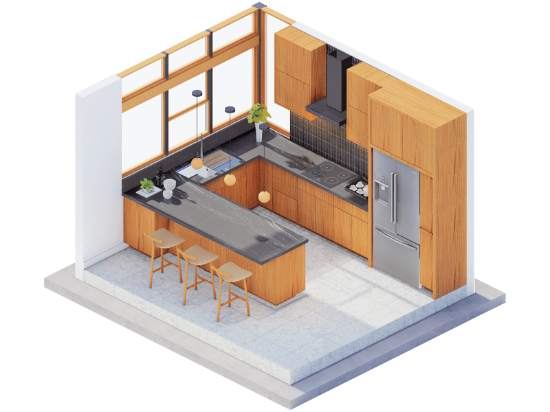 Mansfield Mid-Century Modern Kitchen