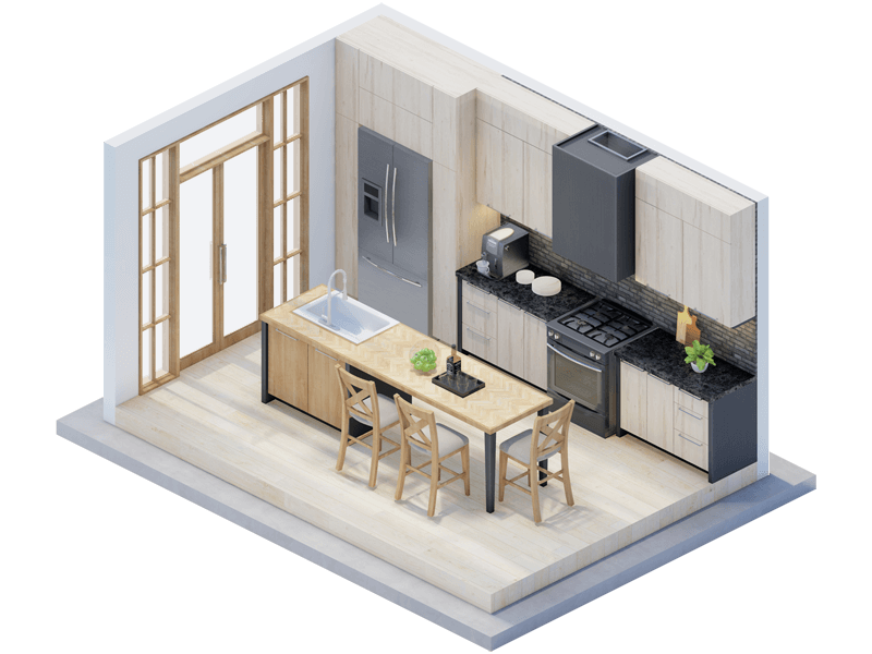 Trevor Rustic Kitchen