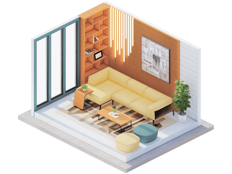 Dahlia Eclectic Living Room