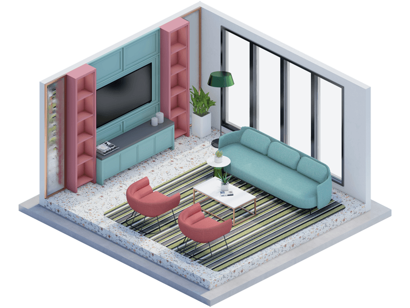 Mira Eclectic Living Room