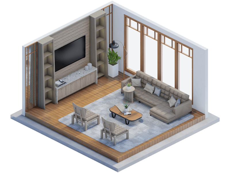 Waylon Rustic Living Room