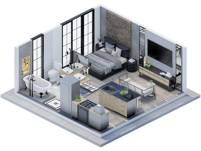 London Industrial ADU Interior Design Plans