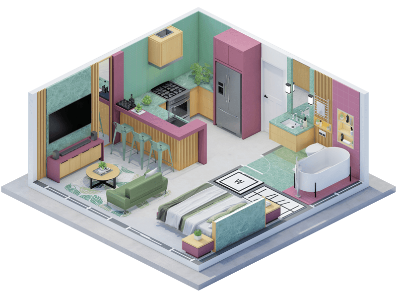 Calla Eclectic ADU Interior Design Plans