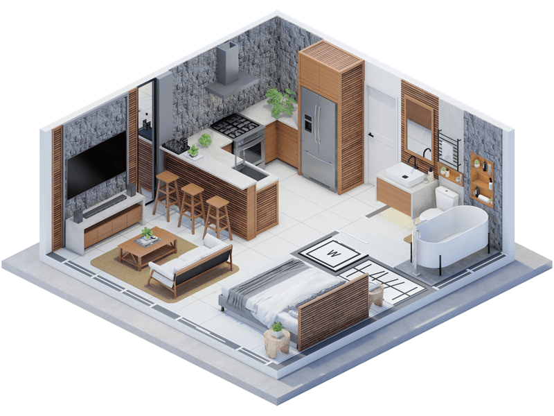 Hayes Rustic  ADU Interior Design Plans