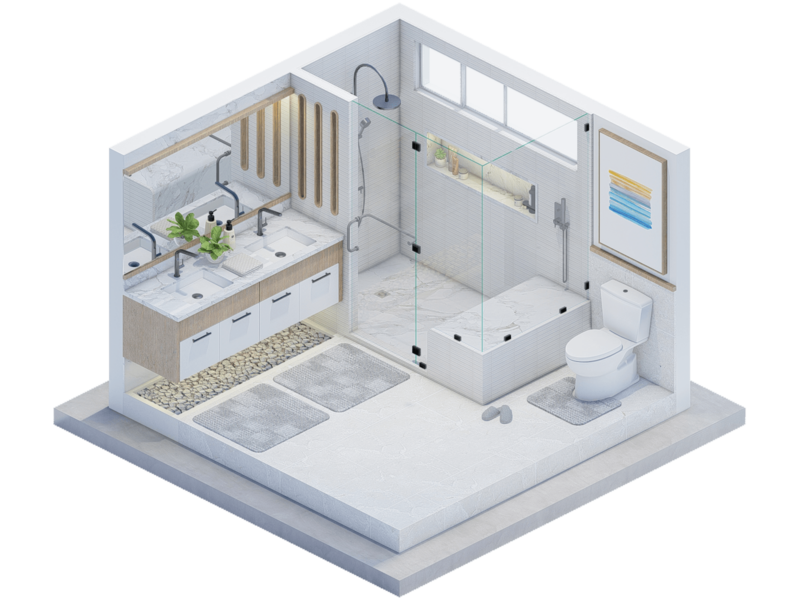 Soleado Contemporary Bathroom